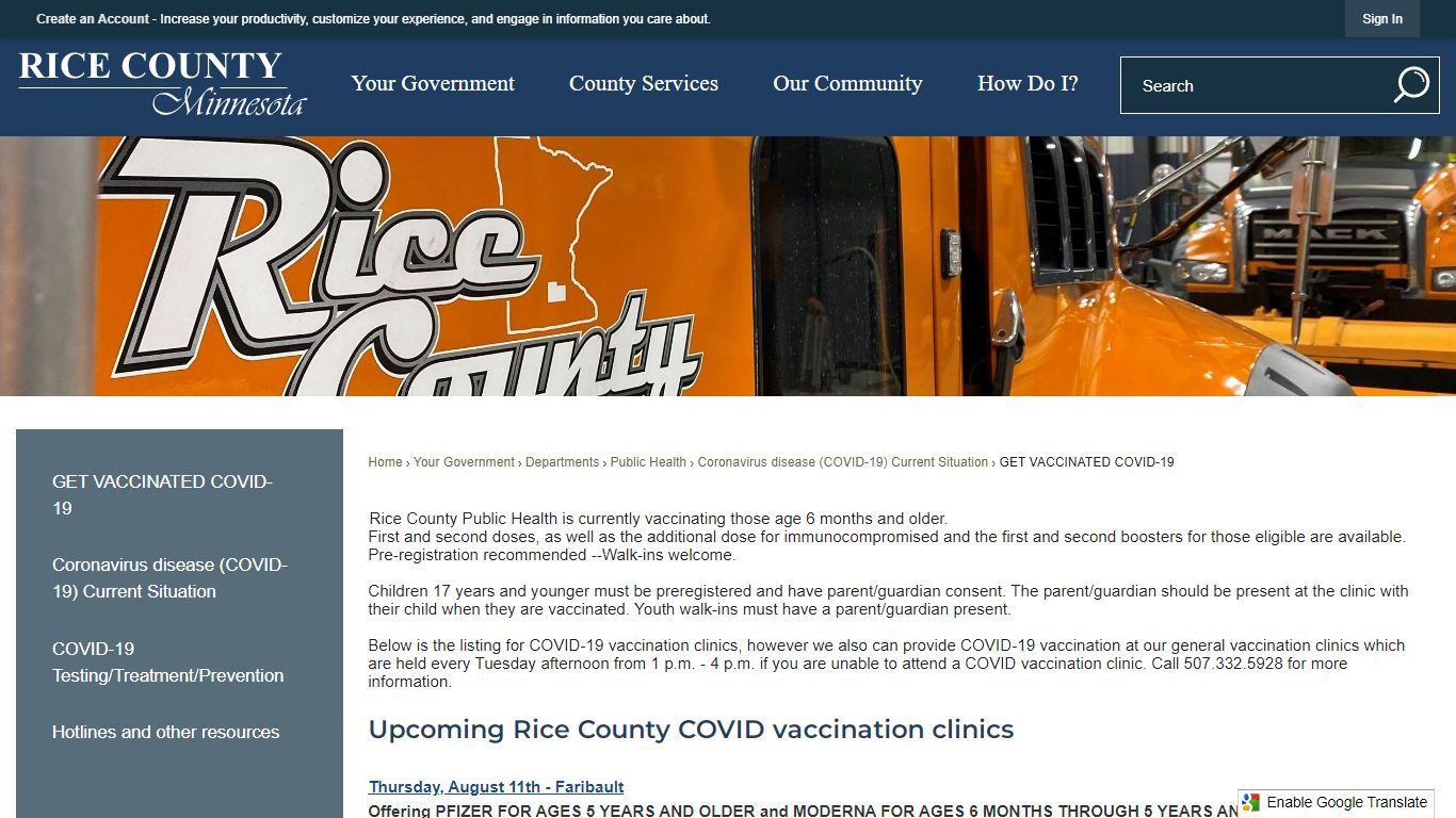 COVID-19 VACCINE INFORMATION | Rice County, MN